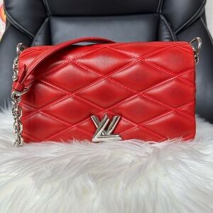 Louis Vuitton Red Quilted Lambskin Malletage Go-14 MM Shoulder Bag